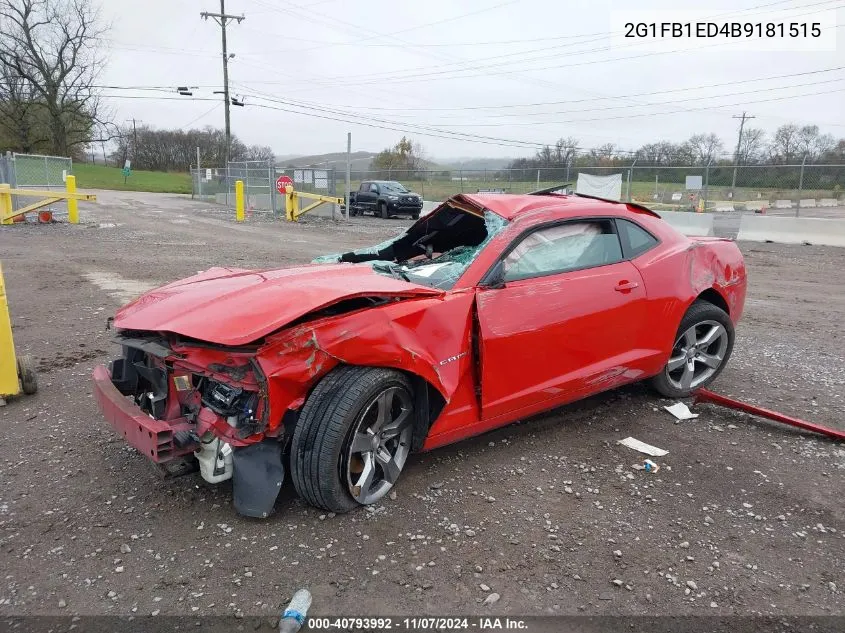 2011 Chevrolet Camaro 1Lt VIN: 2G1FB1ED4B9181515 Lot: 40793992