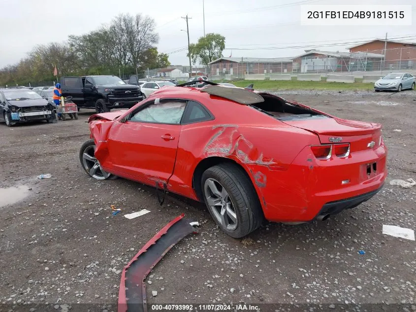 2011 Chevrolet Camaro 1Lt VIN: 2G1FB1ED4B9181515 Lot: 40793992