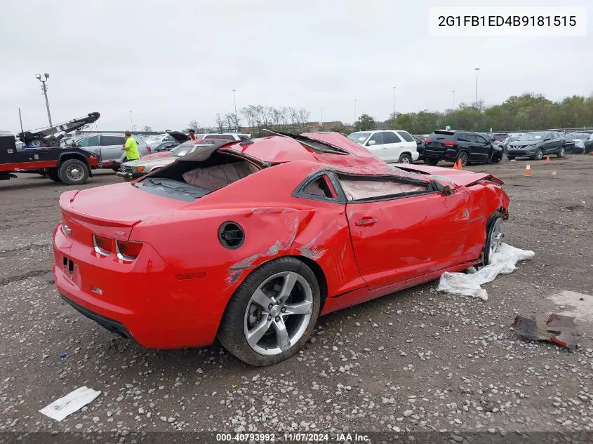 2011 Chevrolet Camaro 1Lt VIN: 2G1FB1ED4B9181515 Lot: 40793992