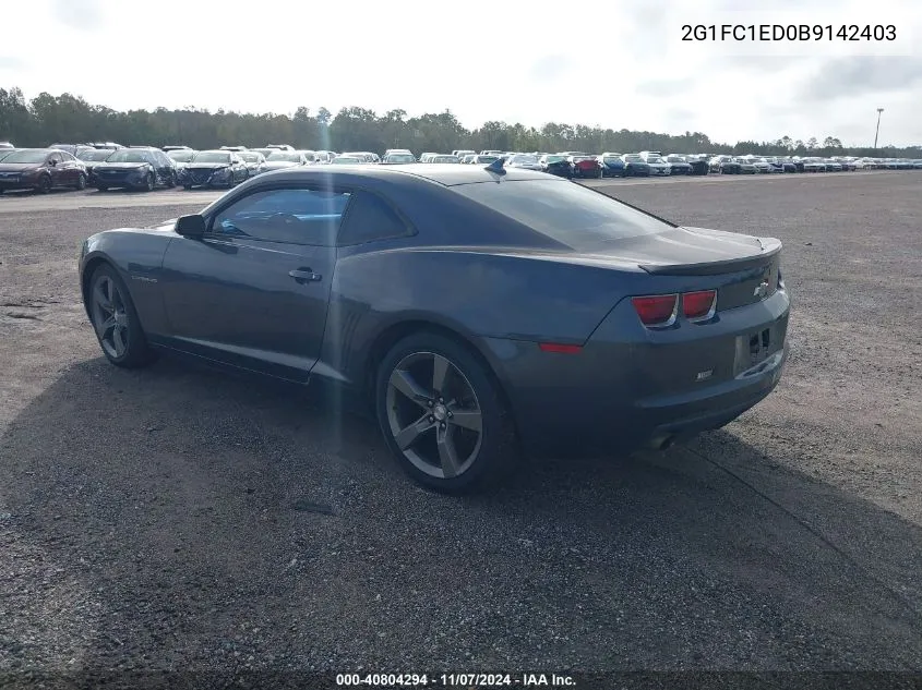 2011 Chevrolet Camaro 2Lt VIN: 2G1FC1ED0B9142403 Lot: 40804294