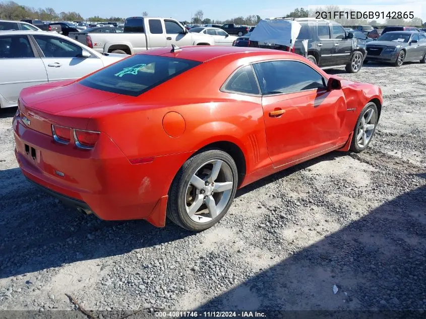 2011 Chevrolet Camaro 1Lt VIN: 2G1FF1ED6B9142865 Lot: 40811746