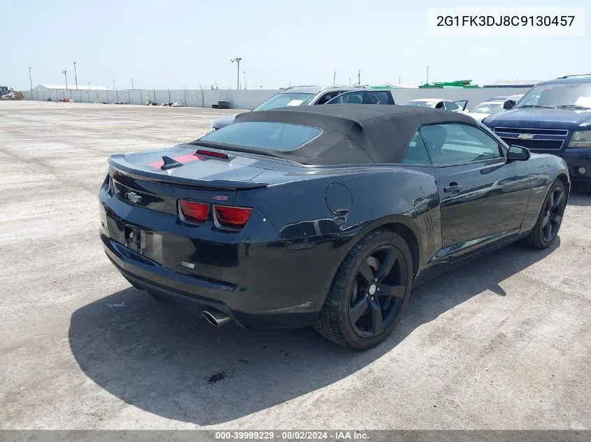 2012 Chevrolet Camaro 2Ss VIN: 2G1FK3DJ8C9130457 Lot: 39999229