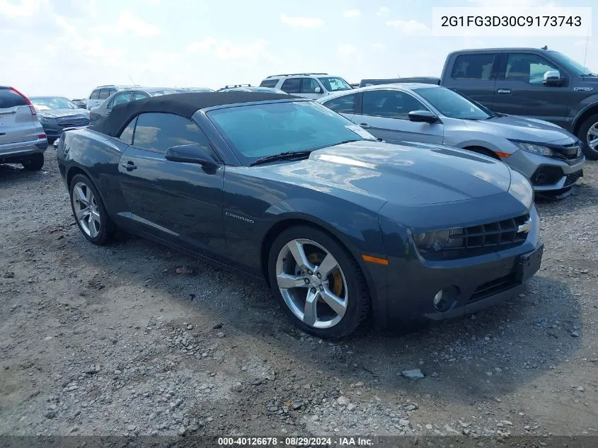 2G1FG3D30C9173743 2012 Chevrolet Camaro 2Lt