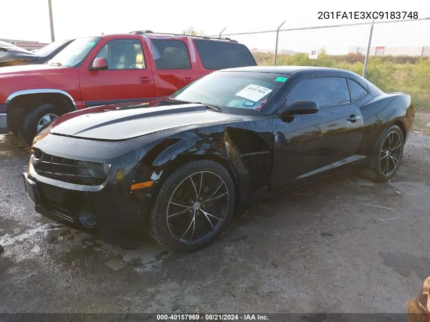 2012 Chevrolet Camaro Ls VIN: 2G1FA1E3XC9183748 Lot: 40157969