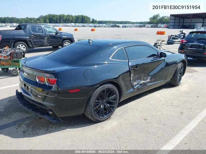 2012 Chevrolet Camaro 1Lt VIN: 2G1FB1E30C9151954 Lot: 40185606