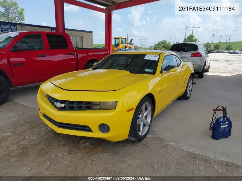 2012 Chevrolet Camaro 2Ls VIN: 2G1FA1E34C9111184 Lot: 40233467