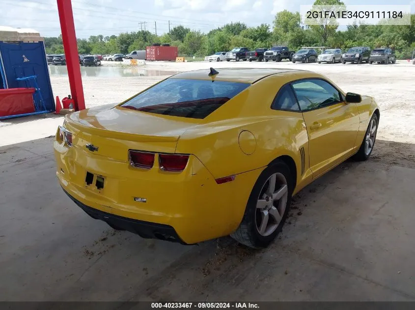 2G1FA1E34C9111184 2012 Chevrolet Camaro 2Ls