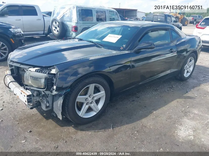 2012 Chevrolet Camaro 2Ls VIN: 2G1FA1E35C9160751 Lot: 40422439