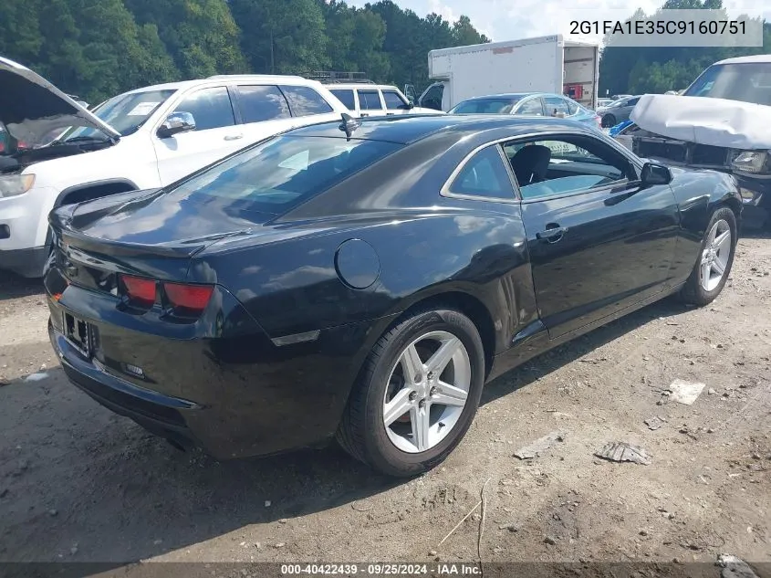 2012 Chevrolet Camaro 2Ls VIN: 2G1FA1E35C9160751 Lot: 40422439