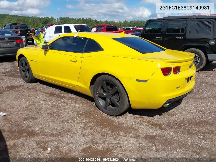 2G1FC1E38C9149981 2012 Chevrolet Camaro 2Lt