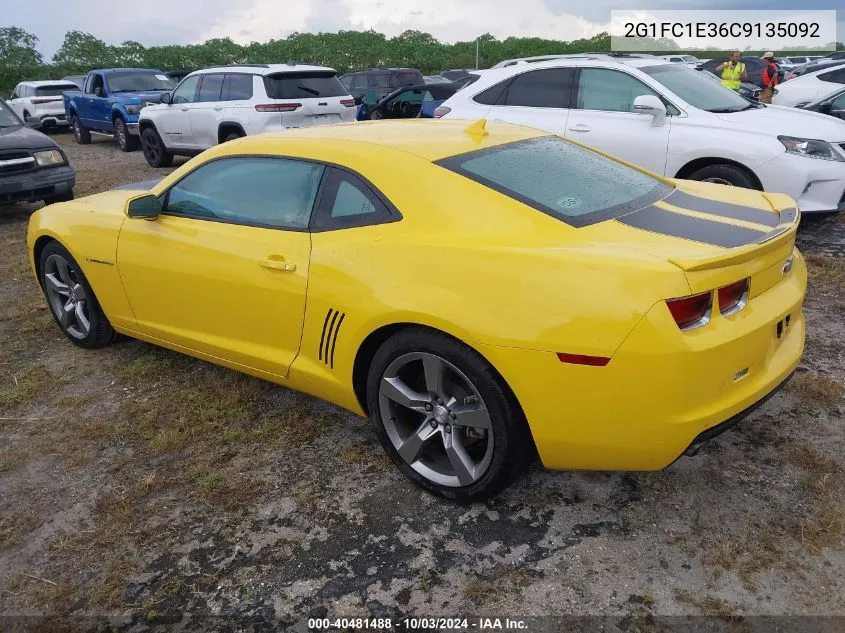 2012 Chevrolet Camaro 2Lt VIN: 2G1FC1E36C9135092 Lot: 40481488