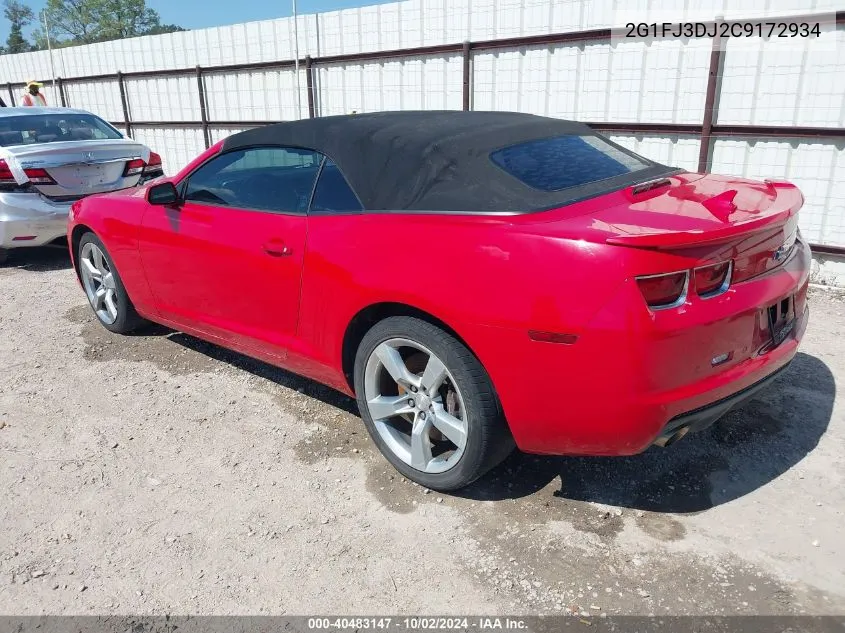 2012 Chevrolet Camaro 1Ss VIN: 2G1FJ3DJ2C9172934 Lot: 40483147