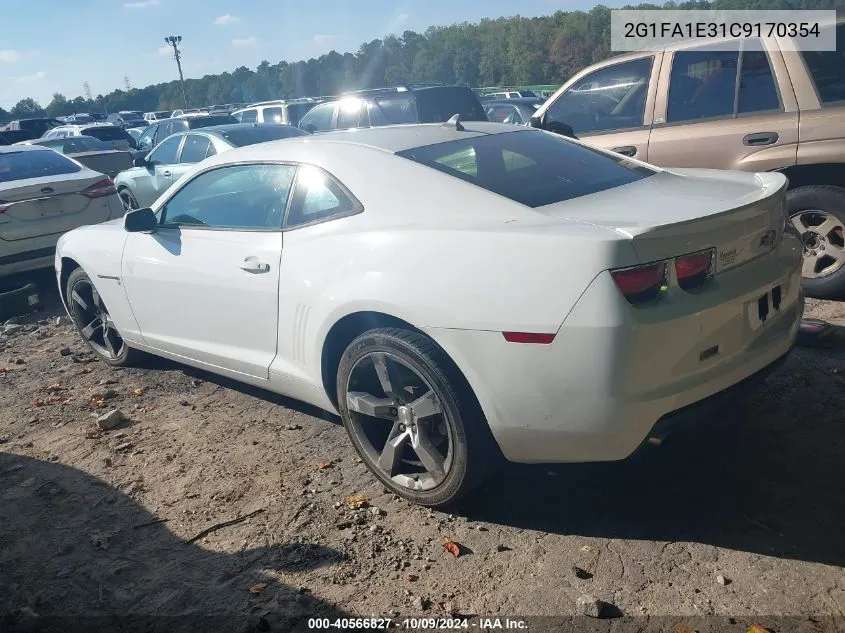 2G1FA1E31C9170354 2012 Chevrolet Camaro 2Ls