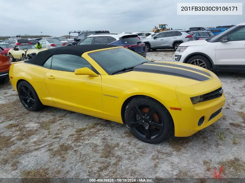 2012 Chevrolet Camaro 1Lt VIN: 2G1FB3D30C9106171 Lot: 40636928