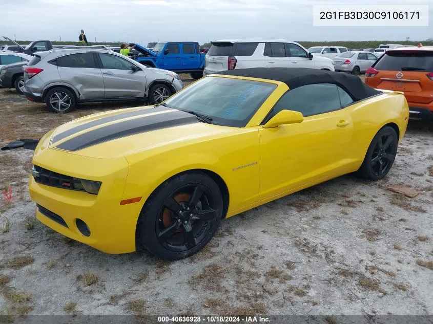 2012 Chevrolet Camaro 1Lt VIN: 2G1FB3D30C9106171 Lot: 40636928