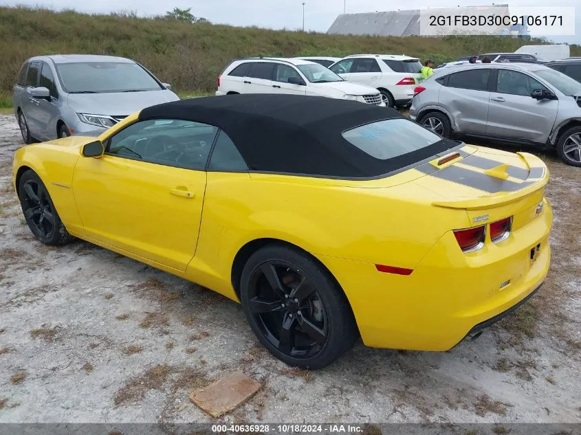 2G1FB3D30C9106171 2012 Chevrolet Camaro 1Lt