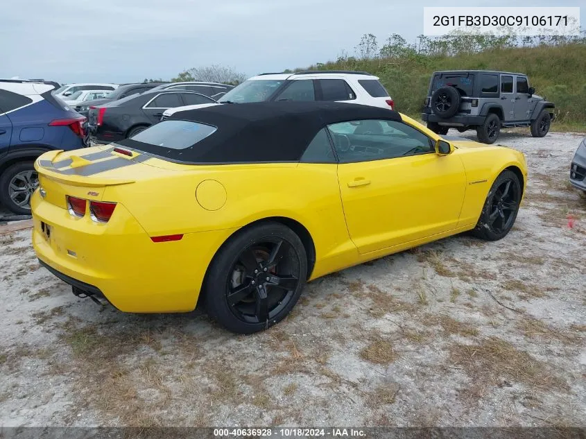 2G1FB3D30C9106171 2012 Chevrolet Camaro 1Lt