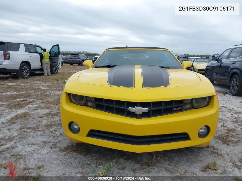 2012 Chevrolet Camaro 1Lt VIN: 2G1FB3D30C9106171 Lot: 40636928