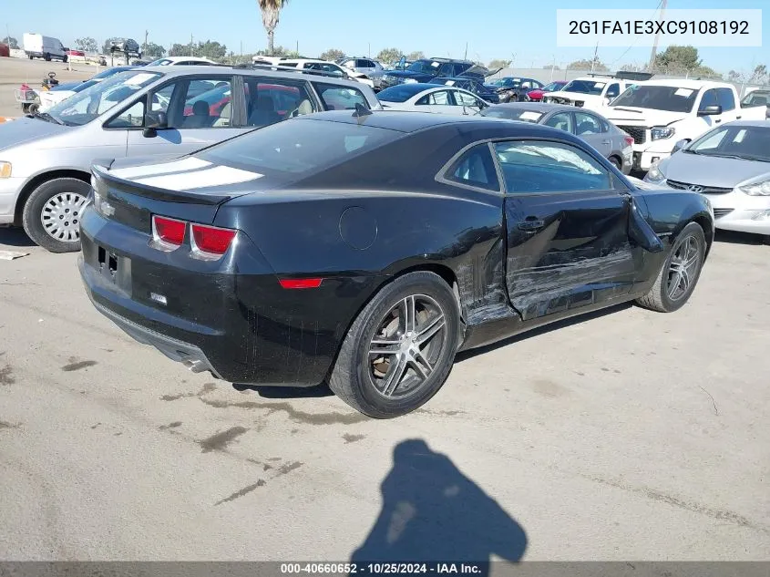 2012 Chevrolet Camaro 2Ls VIN: 2G1FA1E3XC9108192 Lot: 40660652