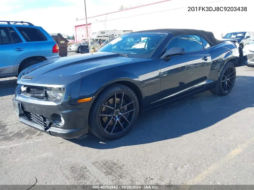 2012 Chevrolet Camaro 2Ss VIN: 2G1FK3DJ8C9203438 Lot: 40702842