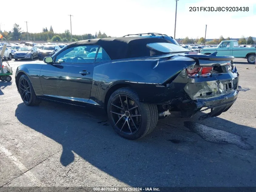 2G1FK3DJ8C9203438 2012 Chevrolet Camaro 2Ss