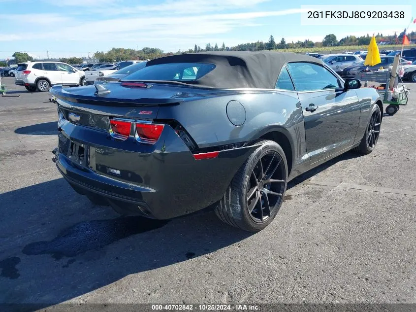 2012 Chevrolet Camaro 2Ss VIN: 2G1FK3DJ8C9203438 Lot: 40702842