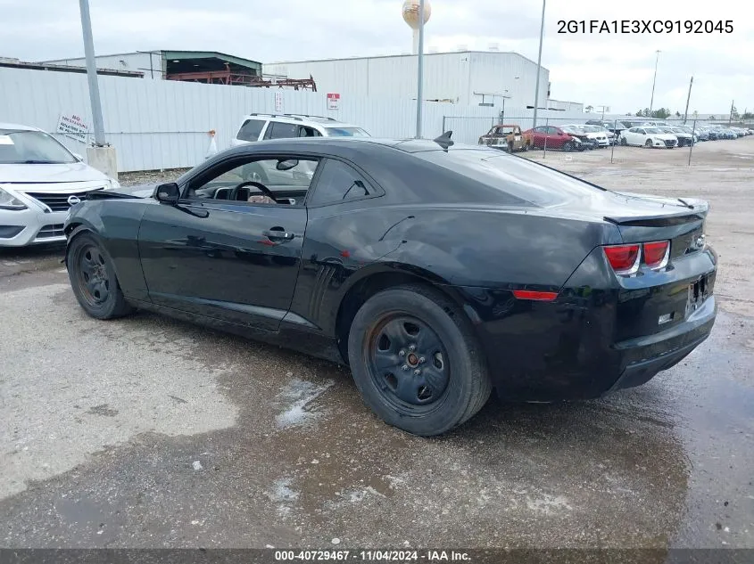 2012 Chevrolet Camaro 2Ls VIN: 2G1FA1E3XC9192045 Lot: 40729467