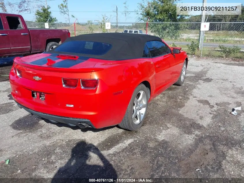 2012 Chevrolet Camaro 1Lt VIN: 2G1FB3D39C9211257 Lot: 40761126