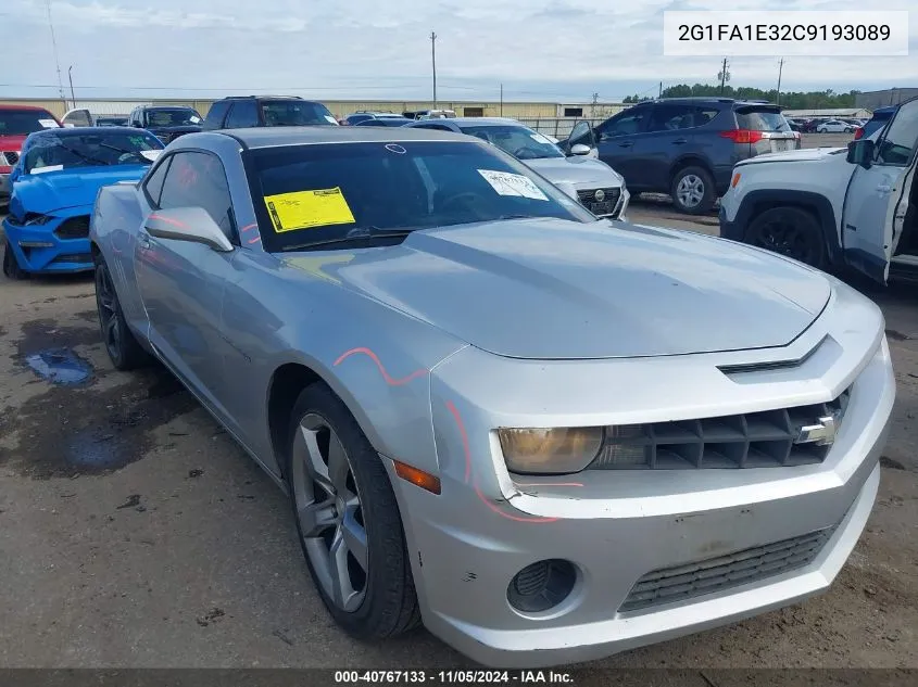 2012 Chevrolet Camaro 2Ls VIN: 2G1FA1E32C9193089 Lot: 40767133