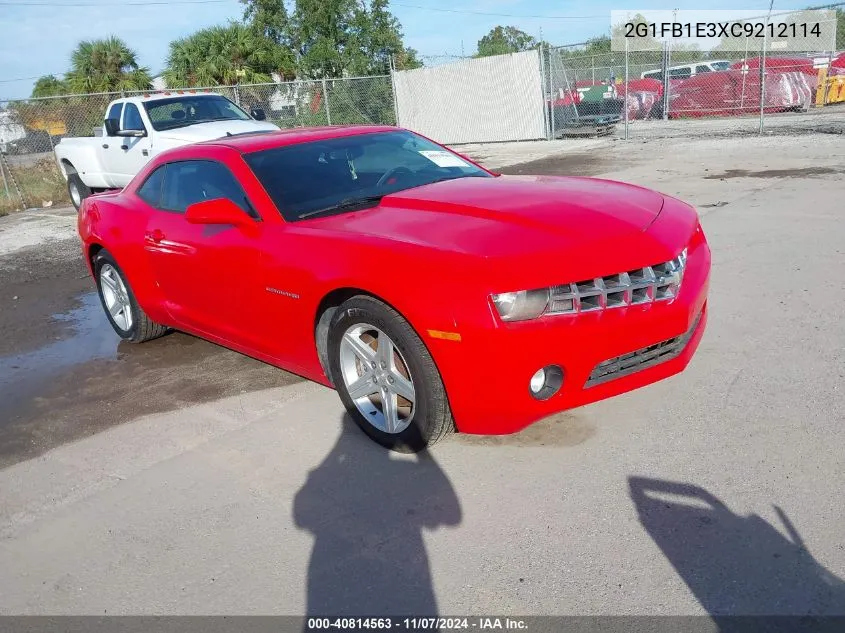 2G1FB1E3XC9212114 2012 Chevrolet Camaro 1Lt