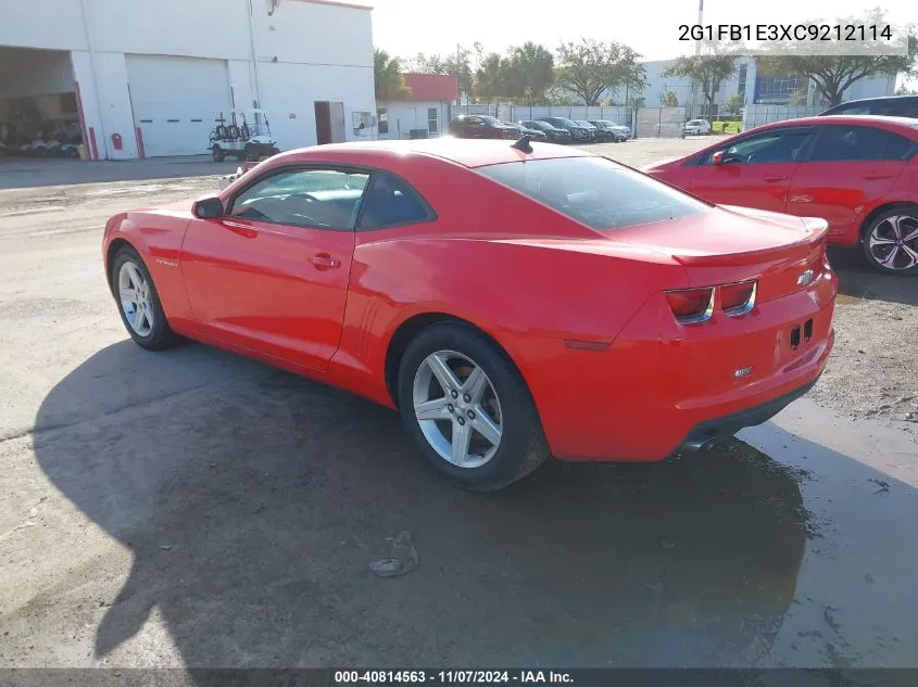 2G1FB1E3XC9212114 2012 Chevrolet Camaro 1Lt