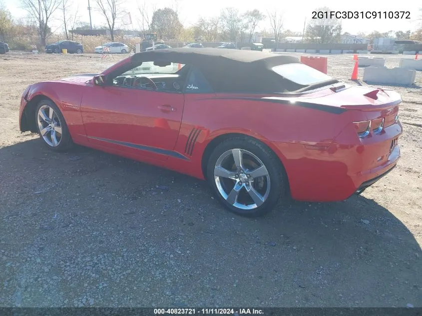 2012 Chevrolet Camaro 2Lt VIN: 2G1FC3D31C9110372 Lot: 40823721