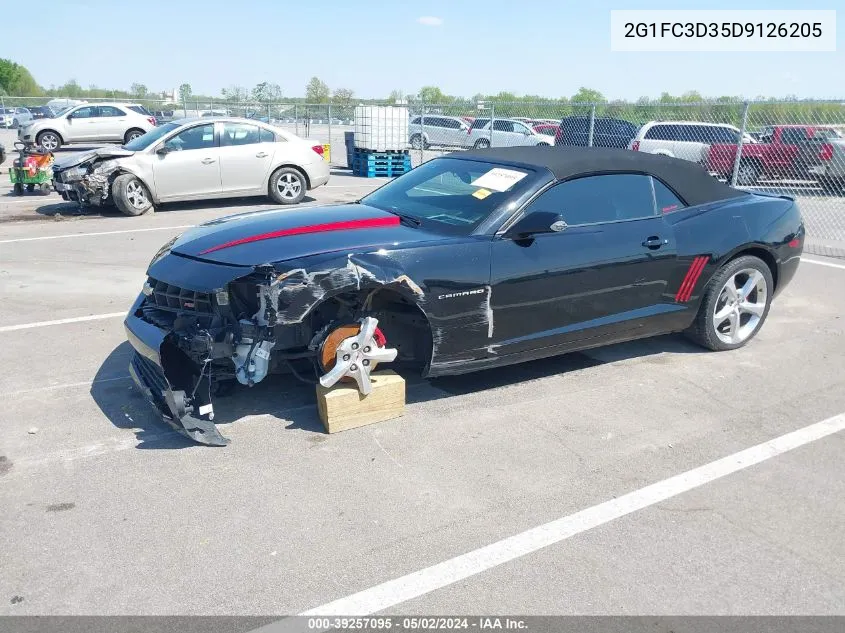 2013 Chevrolet Camaro 2Lt VIN: 2G1FC3D35D9126205 Lot: 39257095