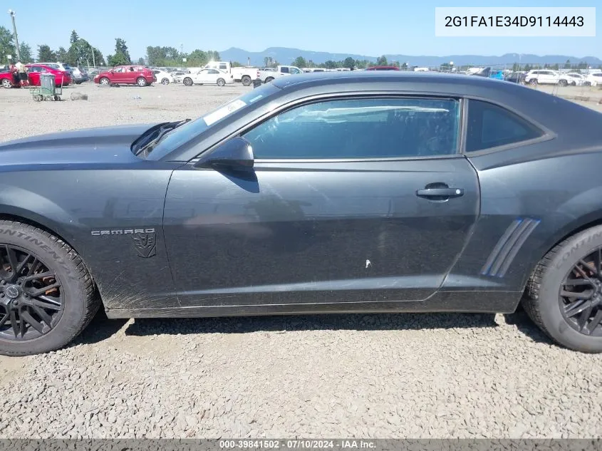 2013 Chevrolet Camaro 2Ls VIN: 2G1FA1E34D9114443 Lot: 39841502