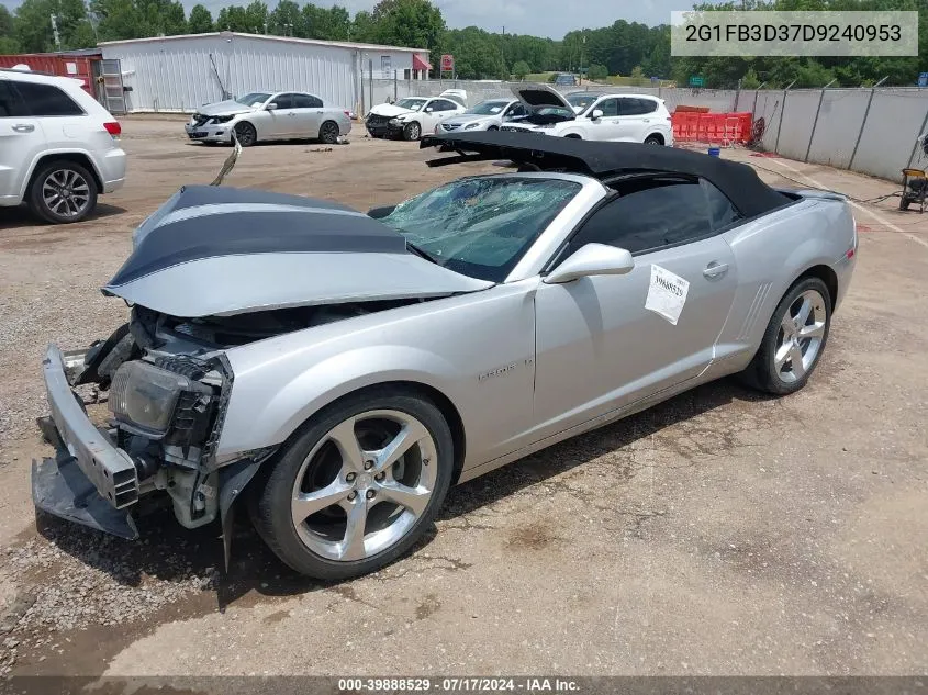 2013 Chevrolet Camaro 1Lt VIN: 2G1FB3D37D9240953 Lot: 39888529