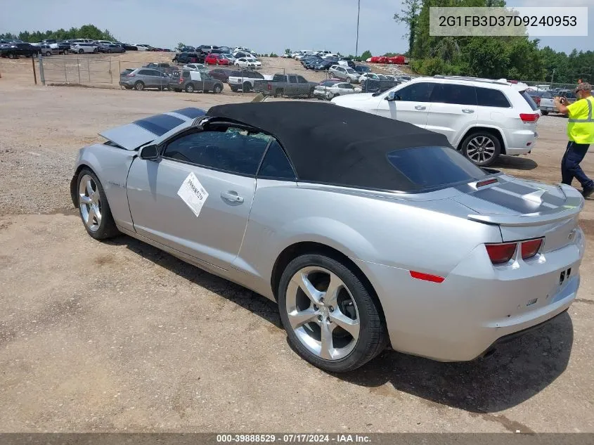 2013 Chevrolet Camaro 1Lt VIN: 2G1FB3D37D9240953 Lot: 39888529