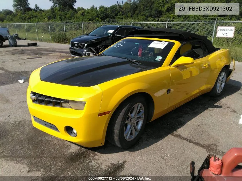 2G1FB3D3XD9213021 2013 Chevrolet Camaro 1Lt