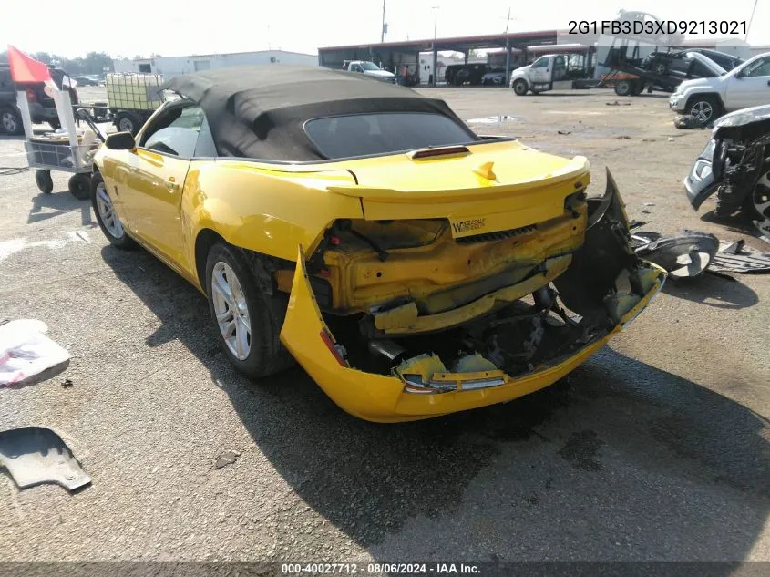 2G1FB3D3XD9213021 2013 Chevrolet Camaro 1Lt