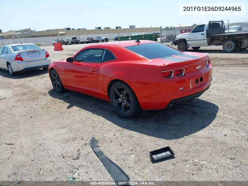 2G1FG1E36D9244965 2013 Chevrolet Camaro 2Lt