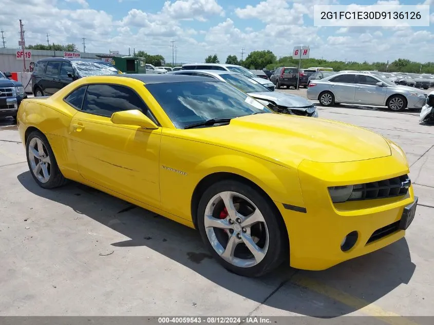 2013 Chevrolet Camaro 2Lt VIN: 2G1FC1E30D9136126 Lot: 40059543