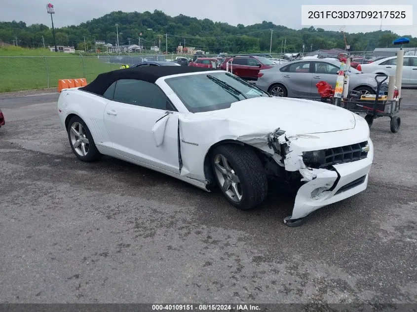 2013 Chevrolet Camaro 2Lt VIN: 2G1FC3D37D9217525 Lot: 40109151