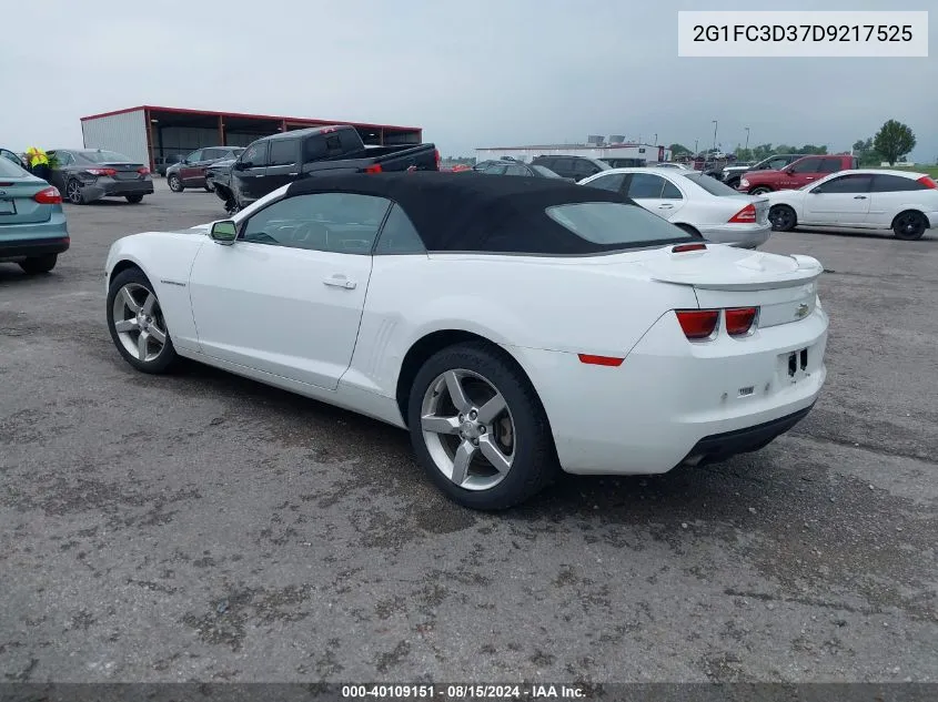 2013 Chevrolet Camaro 2Lt VIN: 2G1FC3D37D9217525 Lot: 40109151