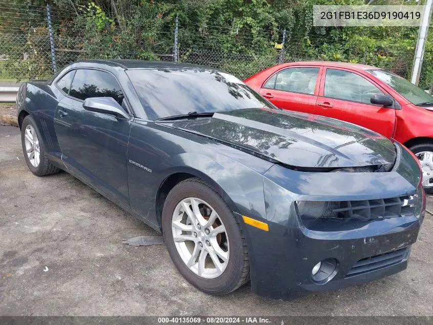 2013 Chevrolet Camaro 1Lt VIN: 2G1FB1E36D9190419 Lot: 40135069