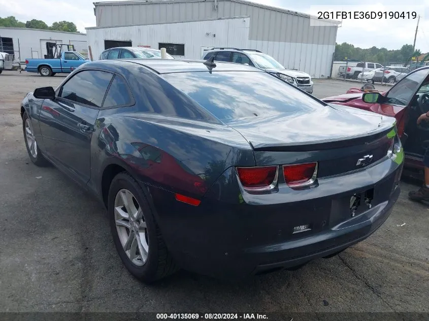 2G1FB1E36D9190419 2013 Chevrolet Camaro 1Lt