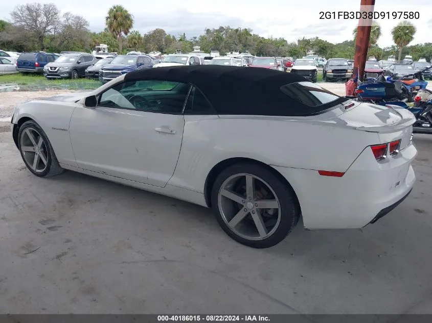 2013 Chevrolet Camaro 1Lt VIN: 2G1FB3D38D9197580 Lot: 40186015