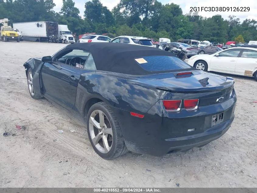 2013 Chevrolet Camaro 2Lt VIN: 2G1FC3D38D9126229 Lot: 40218552