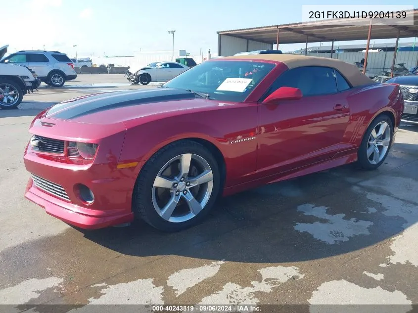 2013 Chevrolet Camaro 2Ss VIN: 2G1FK3DJ1D9204139 Lot: 40243819