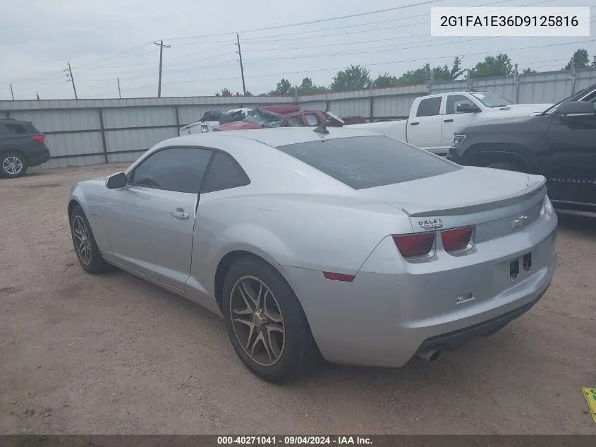 2013 Chevrolet Camaro 2Ls VIN: 2G1FA1E36D9125816 Lot: 40271041