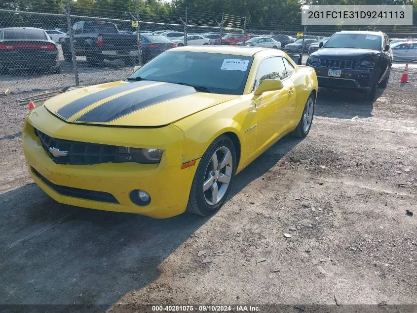 2013 Chevrolet Camaro 2Lt VIN: 2G1FC1E31D9241113 Lot: 40281075