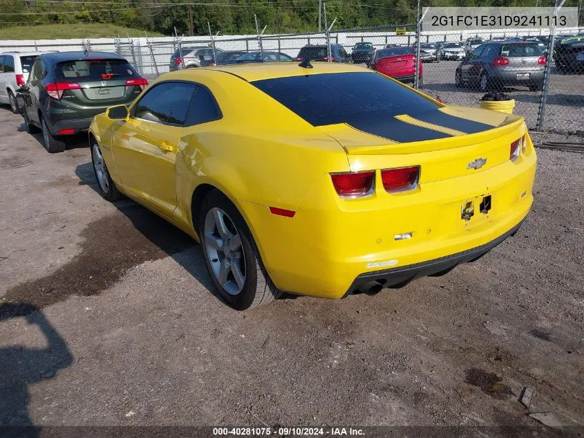 2013 Chevrolet Camaro 2Lt VIN: 2G1FC1E31D9241113 Lot: 40281075